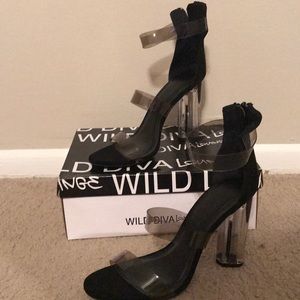 Clear Chunky Heel